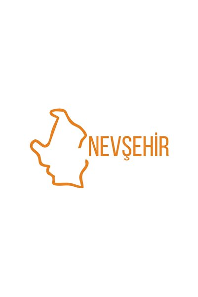 Reysa Tasarım Nevşehir Map Car Sticker 17X17 cm Orange
