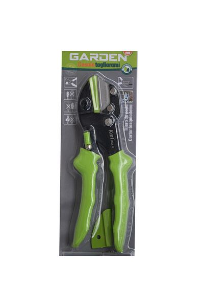 PUFO Professional scissors ideal for vines, gardens, trees, roses, 18 cm, green