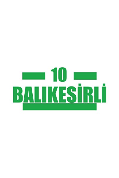 Reysa Tasarım 10 Balıkesirli Car Sticker 17X17 cm Green