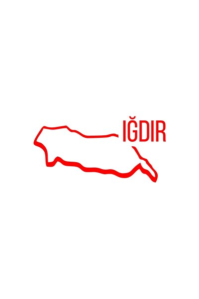 Reysa Tasarım ملصق سيارة خريطة إيدار 17x17 سم أحمر