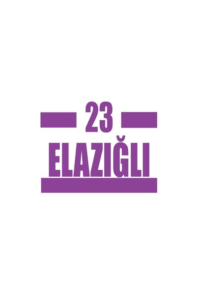 Reysa Tasarım 23 ملصق سيارة إيلازغ 17x17 سم أرجواني