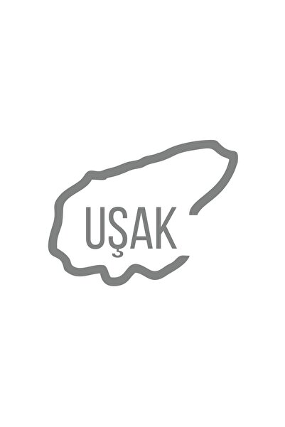 Reysa Tasarım ملصق سيارة خريطة Uşak مقاس 17 × 17 سم باللون الرمادي