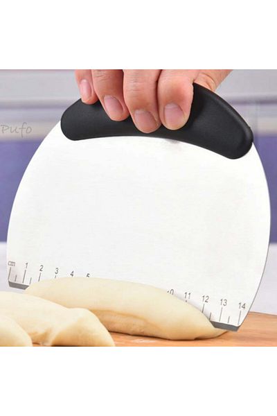 PUFO Racletă pentru tăierea aluatului, decorarea glazurii, cremei pentru tort, metalică, 16 cm