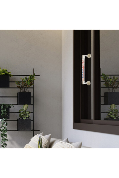 PUFO outdoor wall thermometer, -50°C- +50°C, 21 cm, white