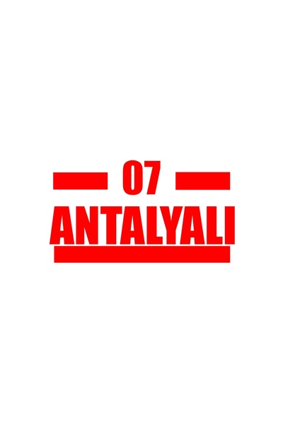 Reysa Tasarım 07 Antalya Car Sticker 17X17 cm Red