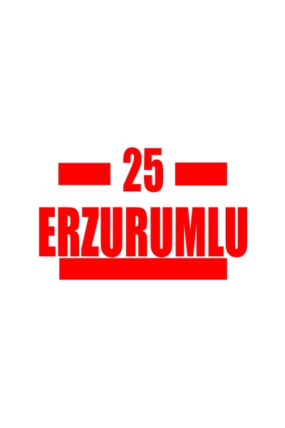 Reysa Tasarım 25 ملصق سيارة من إرزوروم مقاس 17x17 سم باللون الأحمر