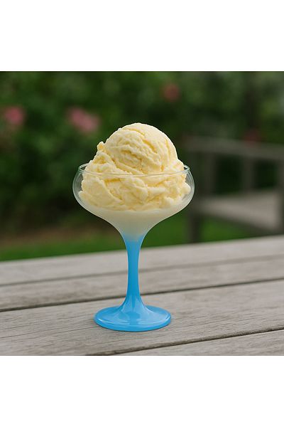 Rakle New Pastel Glass Ice Cream Bowl - Blue - 270 ml