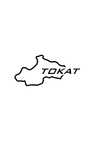 Reysa Tasarım ملصق سيارة خريطة التوكات مقاس 17 × 17 سم باللون الأسود