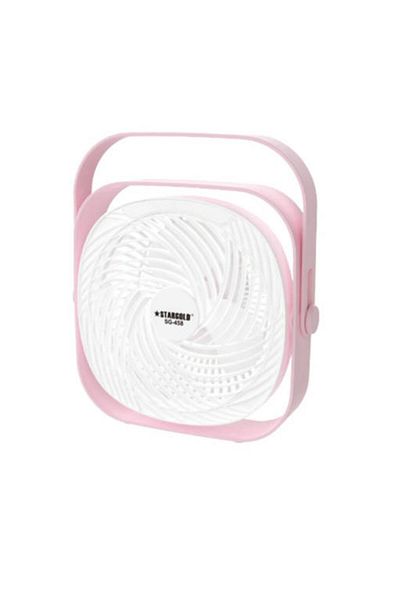 Generic STARGOLD 6 Inch Rechargeable Mini Fan with LED Light & USB – Pink
