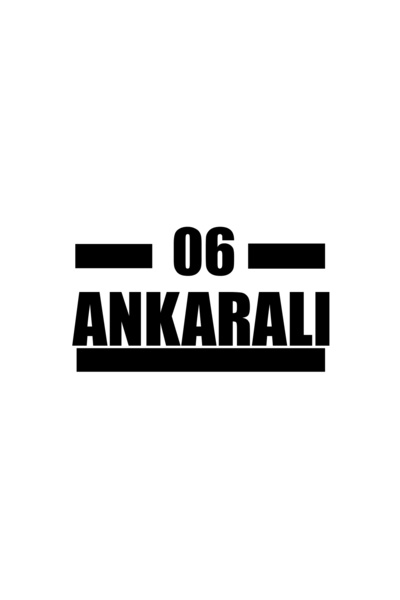 Reysa Tasarım 06 ملصق سيارة أنقرة 17x17 سم أسود