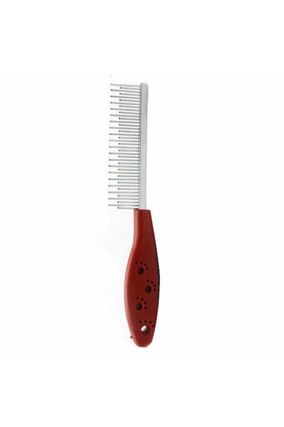 PUFO Perie pentru îngrijirea blănii câinilor, 18 cm, roșie