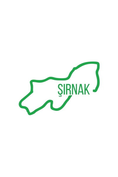 Reysa Tasarım ملصق سيارة خريطة شيرنك مقاس 17x17 سم أخضر