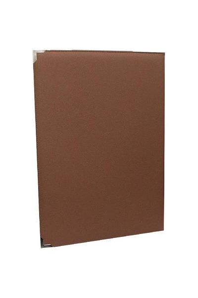 Roco A3 Display Book with 20 Pockets – Leather Cover, Brown