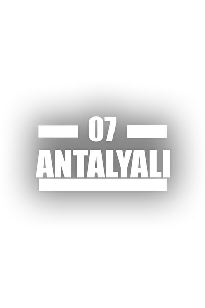 Reysa Tasarım 07 ملصق سيارة أنتاليا مقاس 17x17 سم أبيض