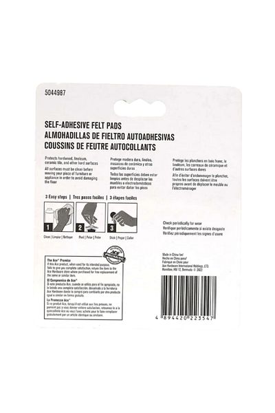 ACE 20-Piece Self-Adhesive Heavy-Duty Round Protective Felt Pads Beige 1.9cm