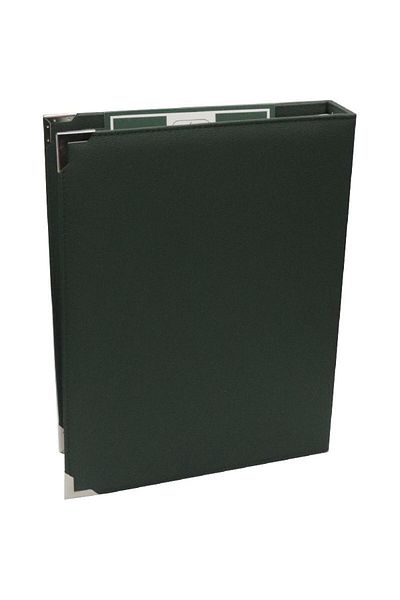 Roco A4 Display Book with 120 Pockets – Leather Cover, Green