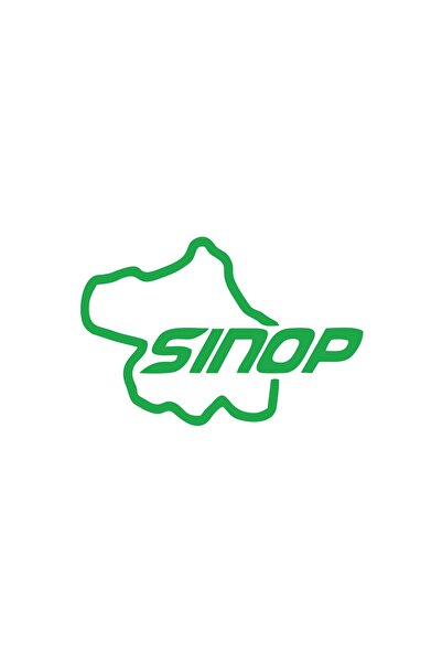 Reysa Tasarım Sinop Map Car Sticker 17X17 cm Green