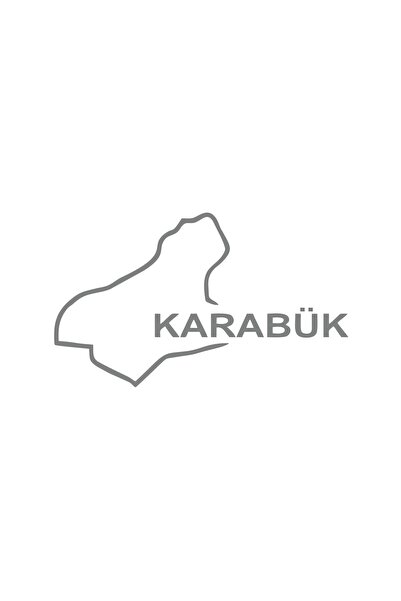 Reysa Tasarım Karabük Map Car Sticker 17X17 cm Gray