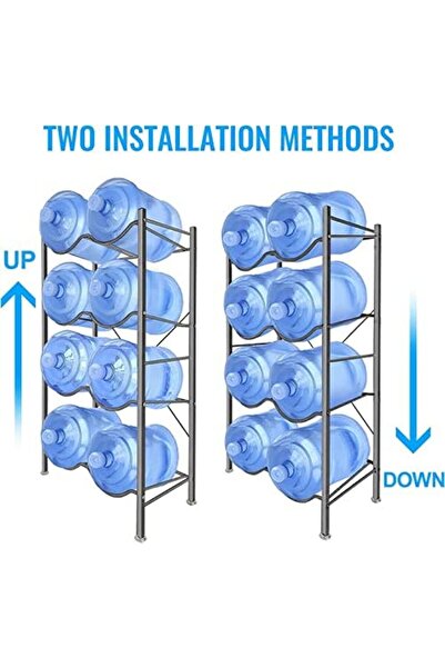 Generic Water Bottle Storage Stand 4 Tier, Water Bottle Holder 8 Bottles of 5 Gallons Heavy Duty Water Jug R