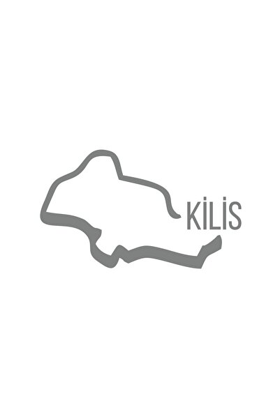 Reysa Tasarım ملصق سيارة خريطة كيليس مقاس 17x17 سم رمادي