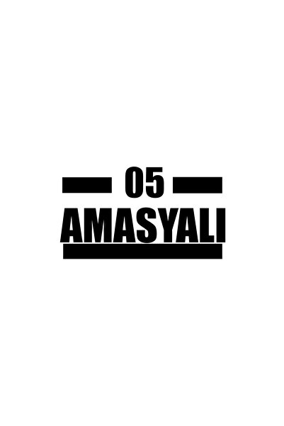 Reysa Tasarım 05 ملصق سيارة أمسيال 17x17 سم أسود