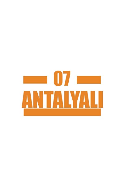 Reysa Tasarım 07 Antalya Car Sticker 17X17 cm Orange