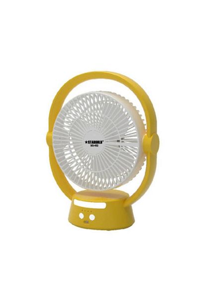 Generic STARGOLD 8 Inch Rechargeable Fan with LED Light and 3-Speed USB Charging