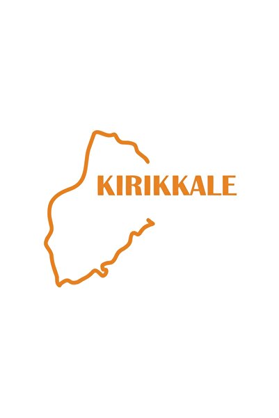 Reysa Tasarım ملصق سيارة خريطة كيريكال 17x17 سم برتقالي