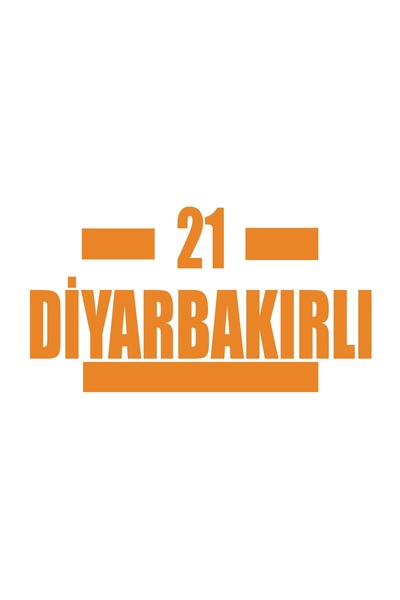 Reysa Tasarım 21 ملصق سيارة ديارباجير 17x17 سم برتقالي