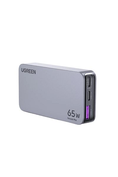 Ugreen Adaptor de alimentare Ugreen Nexode Pro 65W, ultra-subțire, GaN, 2x USB-C, 1x USB-A, gri