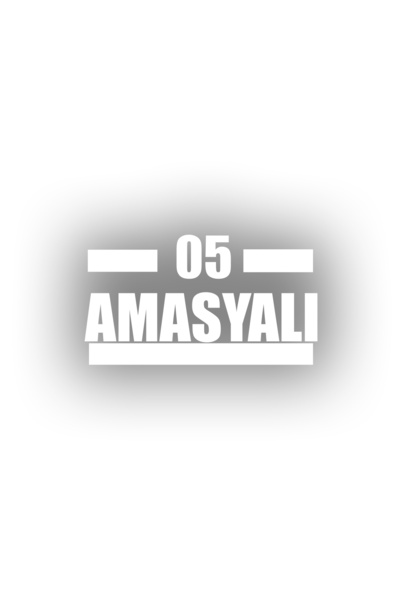 Reysa Tasarım 05 ملصق سيارة امسيالا 17x17 سم أبيض