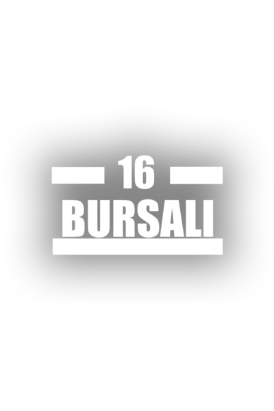 Reysa Tasarım 16 Bursa Car Sticker 17X17 cm White
