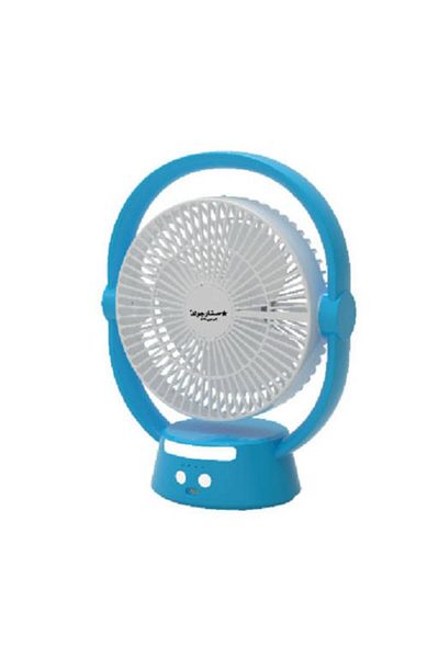 Generic STARGOLD 8 Inch Rechargeable Fan with 3 Speeds, LED Light & USB Charging – Blue