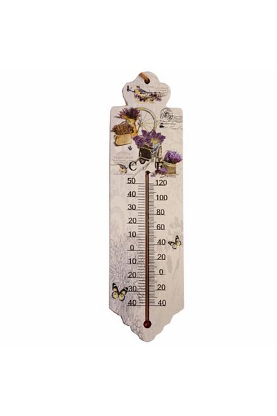 PUFO World Of Lavender Wall Thermometer, For Indoors, 26 X 7 Cm