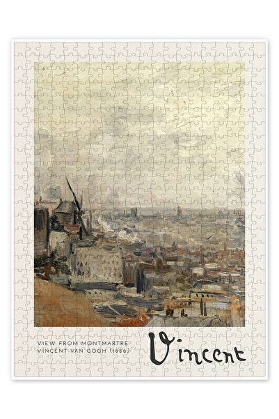 Jeronkarji Montmartre'den Manzara 500 Parça Puzzle Yapboz Şehir Manzara Temal...