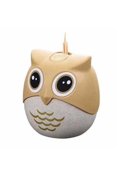 PUFO Suport amuzant pentru scobitori, Pufo Happy Owly, 8 cm