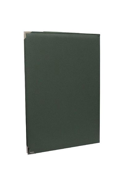 Roco A3 Display Book with 20 Pockets – Leather Cover, Green