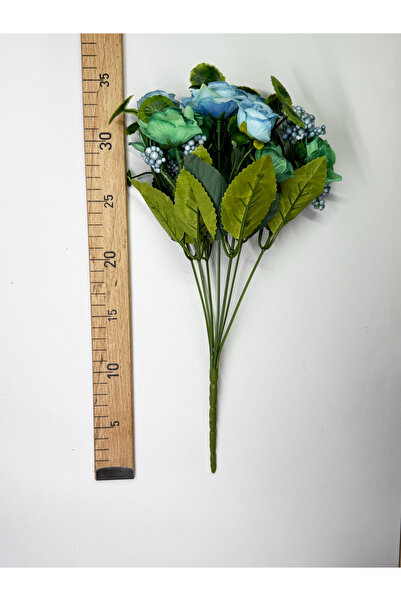 Hobi Stok Buchet mic de trandafiri artificiali - Floare artificiala - Floare decorativa - Floare de mana - Floare din plastic - 35cm