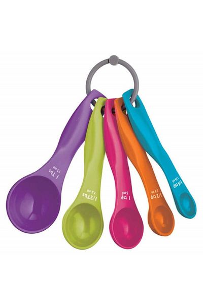 PUFO Set de 6 lingurițe Pufo pentru măsurarea ingredientelor de diferite dimensiuni, multicolore