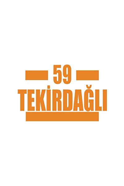 Reysa Tasarım 59 ملصق سيارة Tekirdağ مقاس 17x17 سم برتقالي