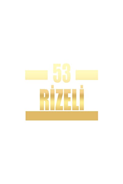 Reysa Tasarım 53 ملصق سيارة ريزالي 17x17 سم ذهبي