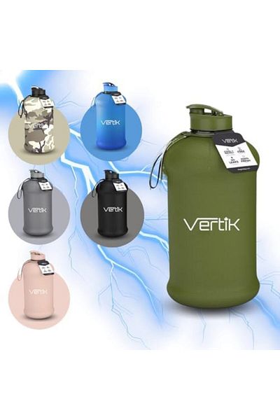 Vertik Sports Water Bottle (2.2 Liters) | Half Gallon | Hydro Jug, Large Reusable Bottles | Eco-Friendly, B