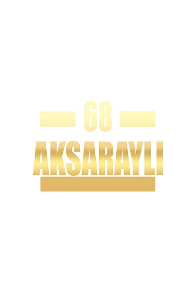 Reysa Tasarım 68 Aksaraylı Car Sticker 17X17 cm Gold