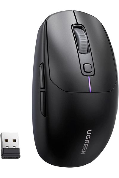 Ugreen Gaming Mouse, 5000 DPI Wired/Wireless Mouse, RGB Backlighting 2.4G Ergonomic Optical Mice, Li