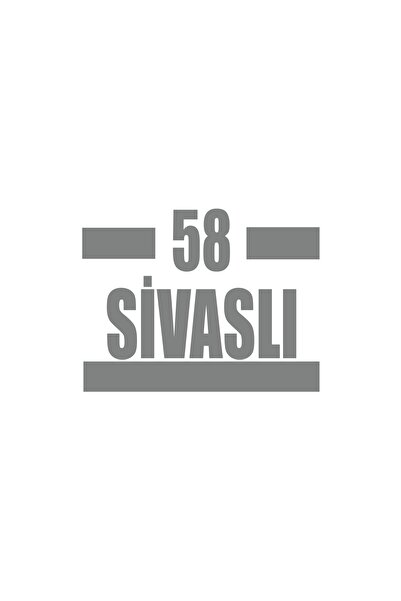 Reysa Tasarım 58 ملصق سيارة سيواس مقاس 17x17 سم رمادي