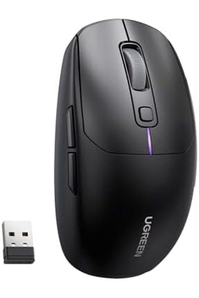 Ugreen Gaming Mouse, 5000 DPI Wired/Wireless Mouse, RGB Backlighting 2.4G Ergonomic Optical Mice, Li