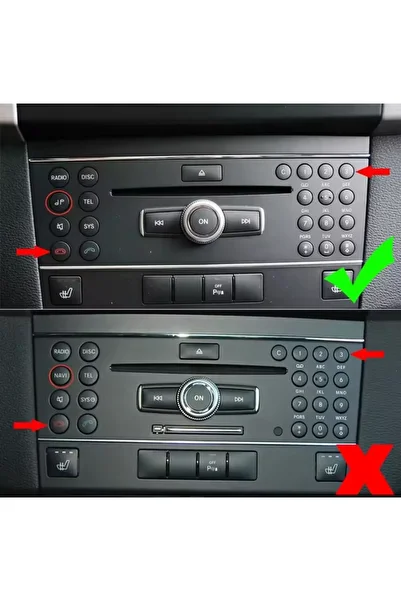 kaytaz Mercedes W204 Chest Key Covers Black No Makeup 2008-2011