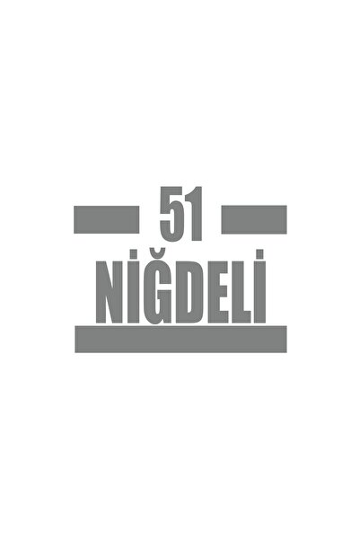 Reysa Tasarım 51 ملصق سيارة نيجدي 17x17 سم رمادي