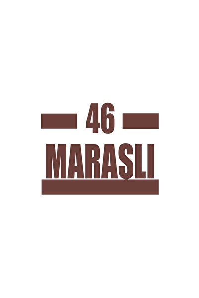 Reysa Tasarım 46 ملصق سيارة ماراشلي مقاس 17x17 سم بني