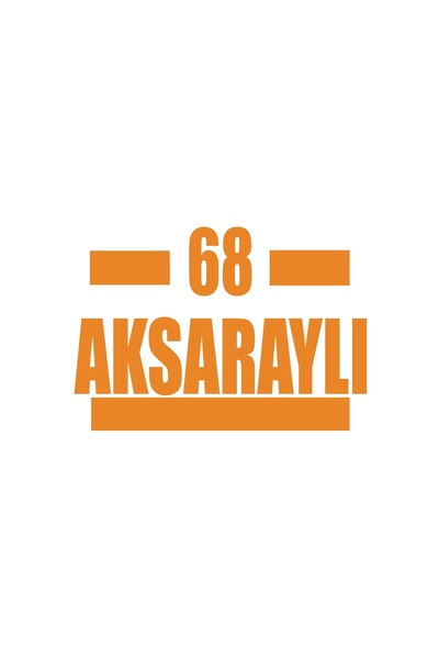 Reysa Tasarım 68 Aksaraylı Car Sticker 17X17 cm Orange